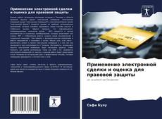 Capa do livro de Применение электронной сделки и оценка для правовой защиты 