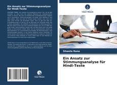 Bookcover of Ein Ansatz zur Stimmungsanalyse für Hindi-Texte