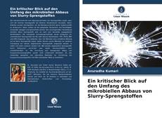 Capa do livro de Ein kritischer Blick auf den Umfang des mikrobiellen Abbaus von Slurry-Sprengstoffen 