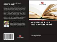 Bookcover of Recensioni critiche di studi etiopici ed eritrei
