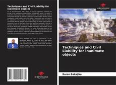 Techniques and Civil Liability for inanimate objects kitap kapağı