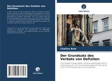 Bookcover of Der Grundsatz des Verbots von Defiziten