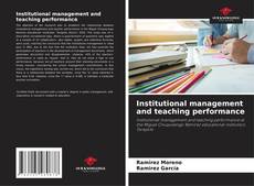 Copertina di Institutional management and teaching performance