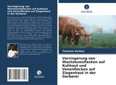 Capa do livro de Verringerung von Wachstumsflecken auf Kuhhaut und Venenflecken auf Ziegenhaut in der Gerberei 