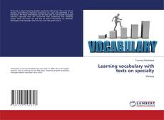 Copertina di Learning vocabulary with texts on specialty