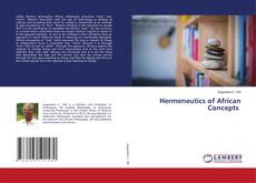 Buchcover von Hermeneutics of African Concepts