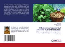 Buchcover von Efficient management of available nutrient resources