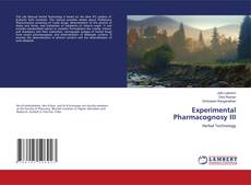 Buchcover von Experimental Pharmacognosy III