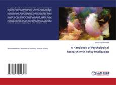 Buchcover von A Handbook of Psychological Research with Policy Implication