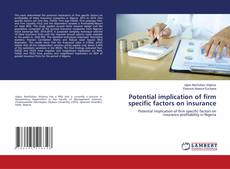 Buchcover von Potential implication of firm specific factors on insurance