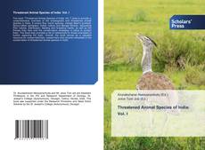 Capa do livro de Threatened Animal Species of India: Vol. I 