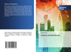 Culture and Disclosure的封面