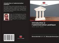 Copertina di Introduction à l'administration publique