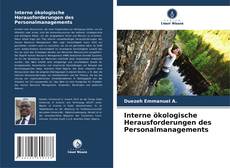 Capa do livro de Interne ökologische Herausforderungen des Personalmanagements 