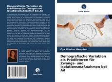 Demografische Variablen als Prädiktoren für Zwangs- und Isolationsmaßnahmen bei Ad kitap kapağı