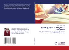Investigation of Linguistic Problems的封面