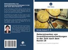 Determinanten von Investitionsentscheidungen in der Zeit nach dem Kovid 19 kitap kapağı