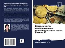 Buchcover von Детерминанты инвестиционных решений в период после Ковида 19