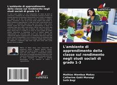 Capa do livro de L'ambiente di apprendimento della classe sul rendimento negli studi sociali di grado 1-3 