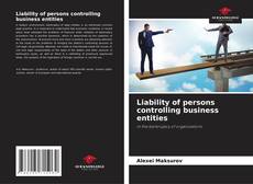 Buchcover von Liability of persons controlling business entities