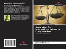 Copertina di Reparation for international crimes in Congolese law
