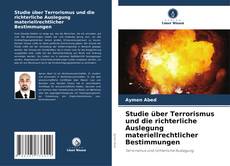 Bookcover of Studie über Terrorismus und die richterliche Auslegung materiellrechtlicher Bestimmungen
