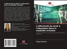 Buchcover von L'effectivité du droit à l'éducation dans la modalité virtuelle