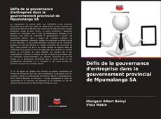 Bookcover of Défis de la gouvernance d'entreprise dans le gouvernement provincial de Mpumalanga SA