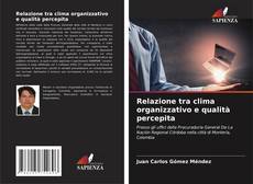 Capa do livro de Relazione tra clima organizzativo e qualità percepita 