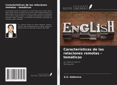 Buchcover von Características de las relaciones remotas - temáticas