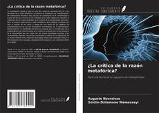 Portada del libro de ¿La crítica de la razón metafórica?