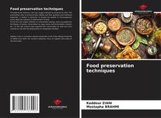 Bookcover of Food preservation techniques