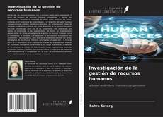 Investigación de la gestión de recursos humanos kitap kapağı