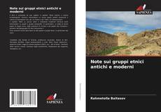 Capa do livro de Note sui gruppi etnici antichi e moderni 