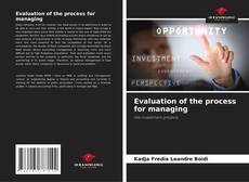 Couverture de Evaluation of the process for managing