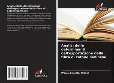 Capa do livro de Analisi delle determinanti dell'esportazione della fibra di cotone beninese 