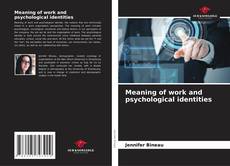 Обложка Meaning of work and psychological identities