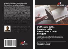 Capa do livro de L'efficacia dell'e-learning nella formazione e nello sviluppo 