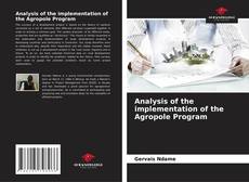 Buchcover von Analysis of the implementation of the Agropole Program