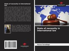 State of necessity in international law kitap kapağı