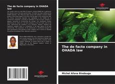Borítókép a  The de facto company in OHADA law - hoz