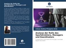 Buchcover von Analyse der Rolle des Sportdirektors, Managers und Koordinators