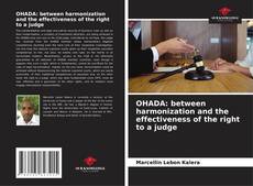 Capa do livro de OHADA: between harmonization and the effectiveness of the right to a judge 