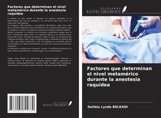 Copertina di Factores que determinan el nivel metamérico durante la anestesia raquídea