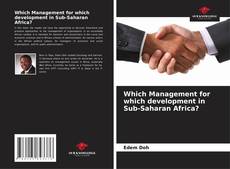 Capa do livro de Which Management for which development in Sub-Saharan Africa? 