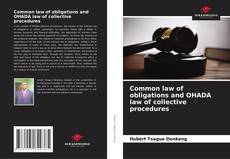 Buchcover von Common law of obligations and OHADA law of collective procedures