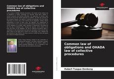 Couverture de Common law of obligations and OHADA law of collective procedures