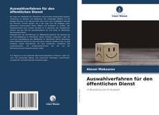 Auswahlverfahren für den öffentlichen Dienst kitap kapağı