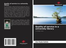 Capa do livro de Quality of service in a university library 