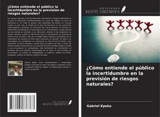 Capa do livro de ¿Cómo entiende el público la incertidumbre en la previsión de riesgos naturales? 